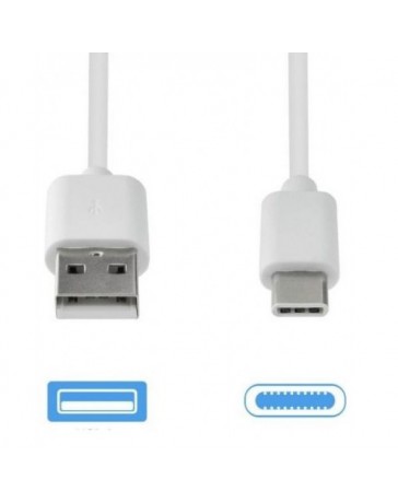 CABLE USB-USB TIPO-C BULK BLANCO 1 MTR